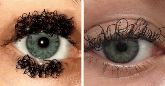 curly eyelashes trending beauty