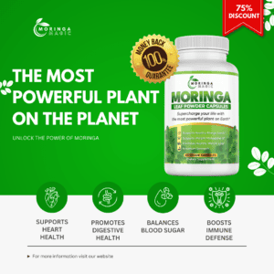 Organic Moringa powder for energy and detox