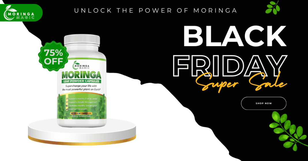 Moringa powder added to green smoothie for weight loss
