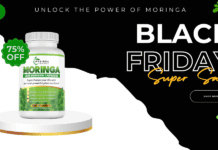 Moringa powder added to green smoothie for weight loss